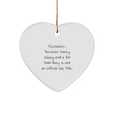 Auctioneer Gifts from Men to Friends, Funny Heart Ornament, Christmas Unique Gifts for Auctioneers - Image 1